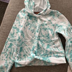Teal and White Tie dye Rbx Sweatshirt for Girls